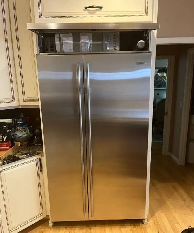 Sub-Zero refrigerator repair in McLean, VA — Evaporator fan failure, fresh food section warming while freezer held temperature