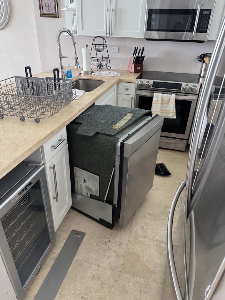 ASKO dishwasher repair in Fairfax Station, VA — Dishwasher leak guard tripped, would not run