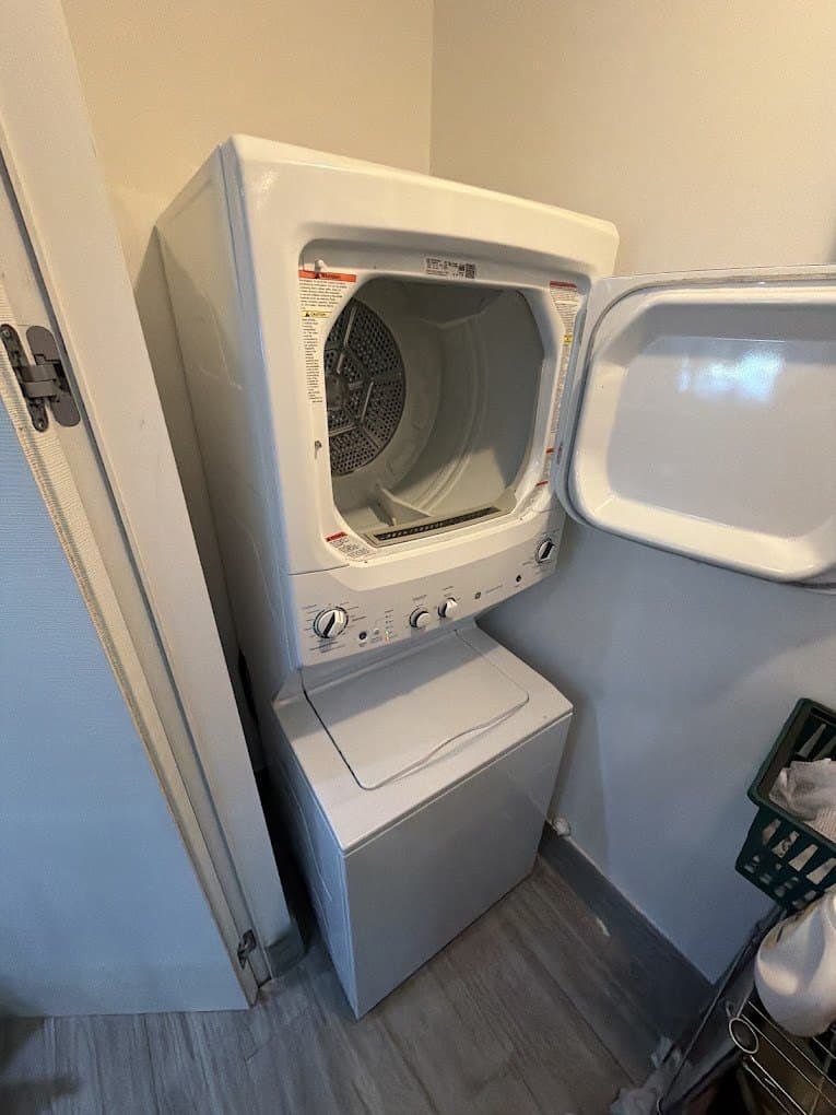 GE laundry combo repair in Chantilly, VA — Dryer half of a laundry center not tumbling