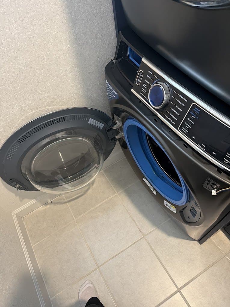 GE washer repair in Manassas, VA — Front-load washer door would not latch