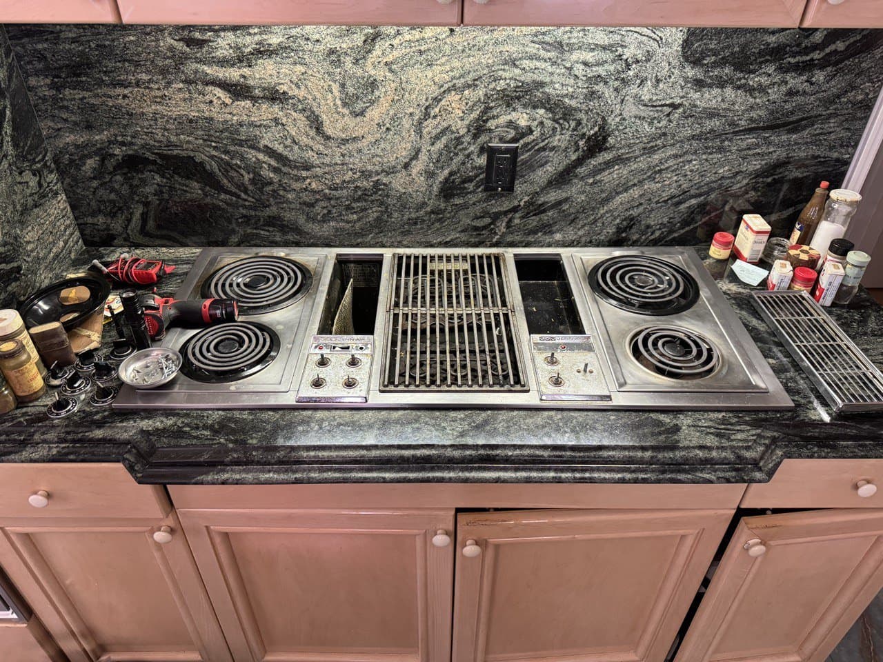 JennAir range hood repair in Reston, VA — Downdraft not pulling smoke off the grill