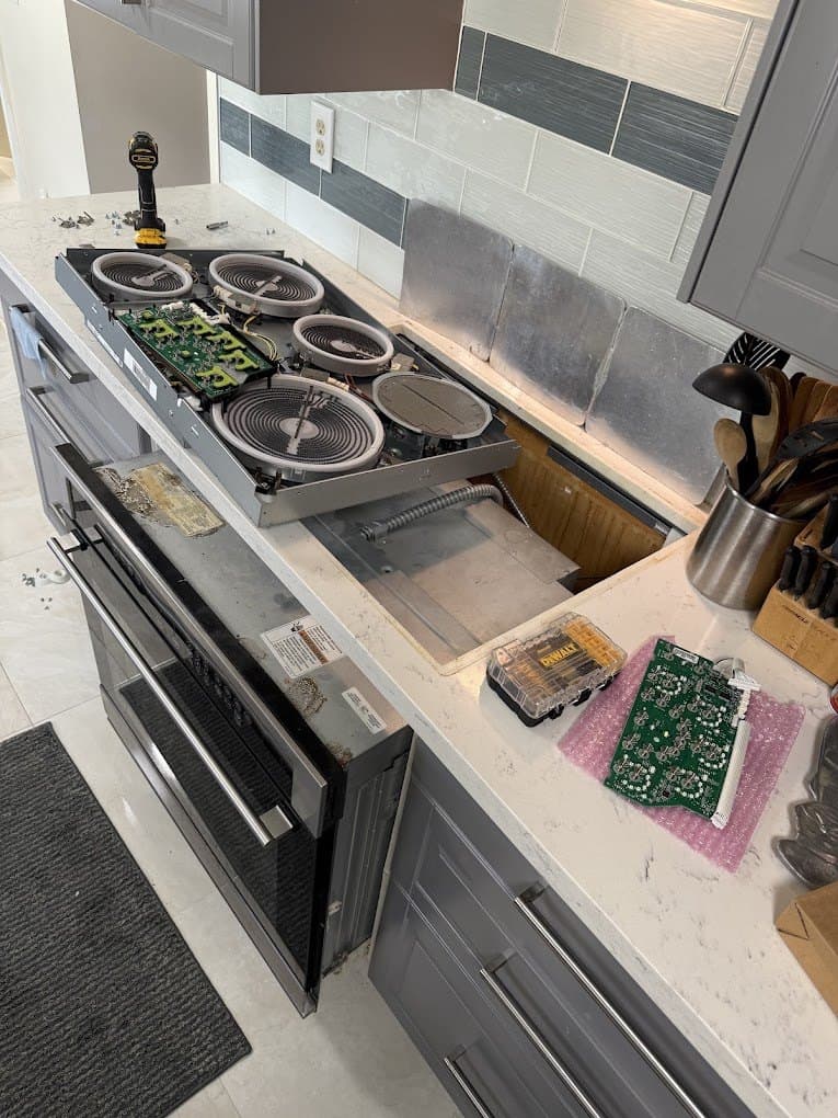 KitchenAid cooktop repair in Burke, VA — Cooktop touch controls dead