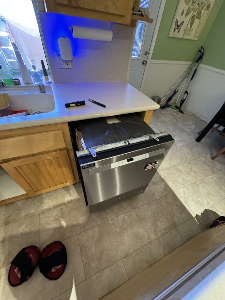 LG dishwasher repair in Chantilly, VA — Dishwasher showing a heating error