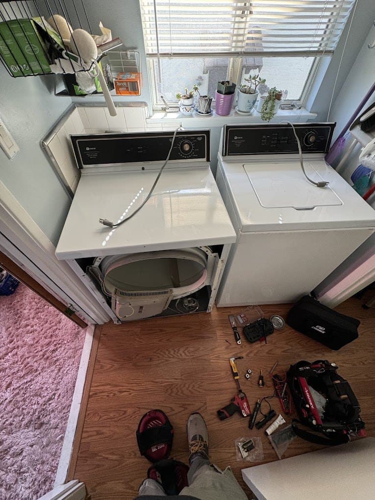 Maytag dryer repair in Ashburn, VA — Dryer squeaking as it turned