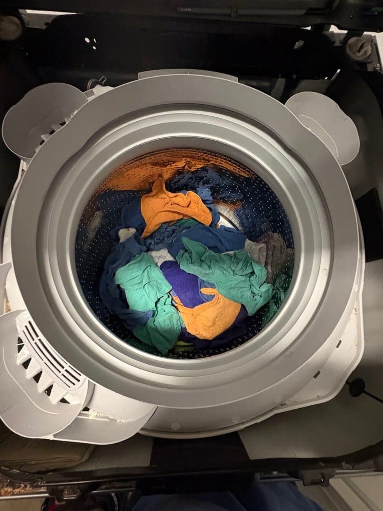 Maytag washer repair in Arlington, VA — A full load left soaking, no advance to spin