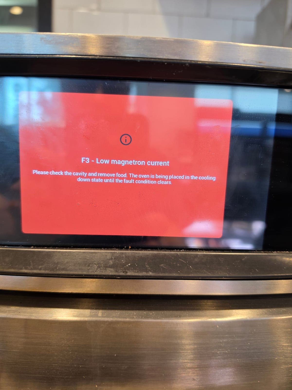 Samsung oven repair in Fairfax, VA — Low magnetron current