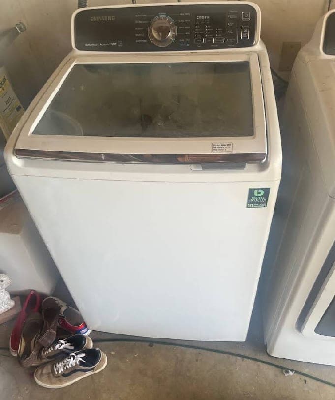 Samsung washer repair in Annandale, VA — Lid lock assembly failed, machine stopping mid-cycle before spin