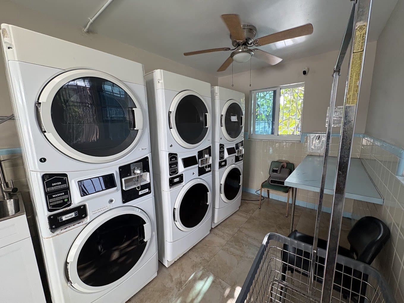 Speed Queen washer repair in Silver Spring, MD — Coin-op washer not draining in a shared laundry room
