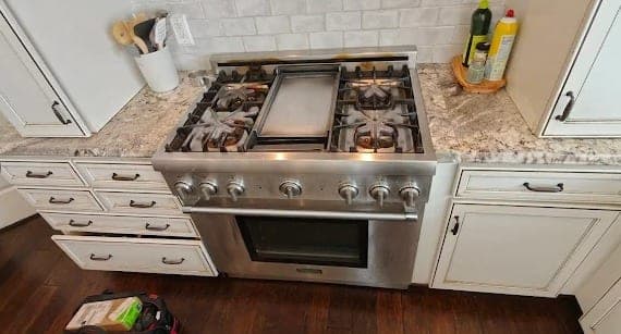 Thermador stove repair in Oakton, VA — Surface burners were clicking without igniting