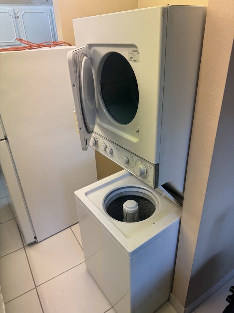 Whirlpool laundry combo repair in Rockville, MD — Laundry center dryer taking too long
